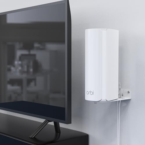 Wall Mount Holder For Netgear Orbi 770/870/990/370 Series Tri-Band Wifi 7 Mesh Network System (Rbe773,Rbe873,Rbe973S),Simple And Sturdy Mental Wall Mount Holder Stand Bracket By (2 Pack)