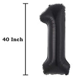 40inch Jumbo Black 21 number balloons for 21st Birthday Decorations helium balloons party supplies use them as Props for Photos (Black 21)