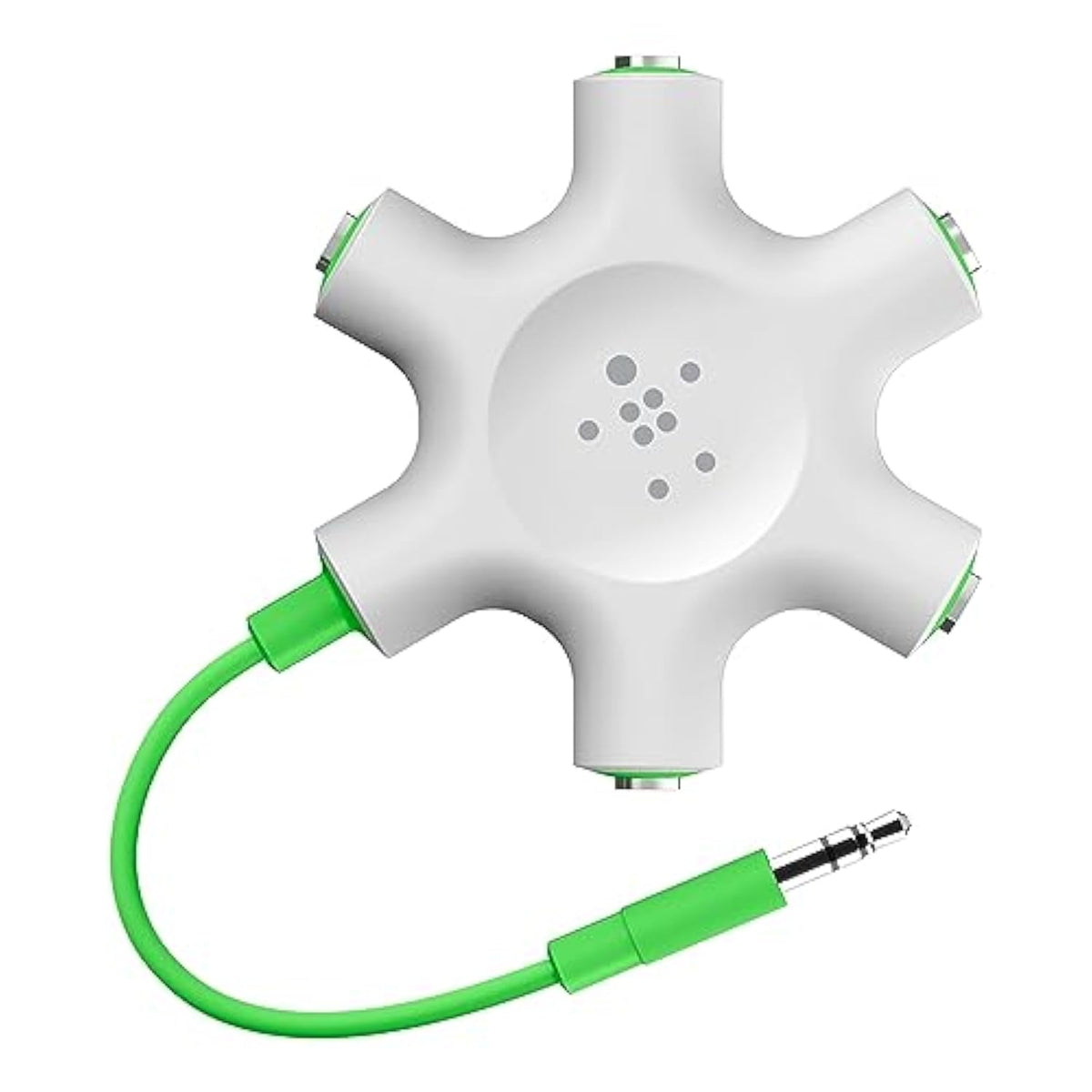 Belkin Rockstar 5-Jack Multi Headphone Audio Splitter (Light Green) - Headphone Splitter Designed To Connect Up To 5 Devices For Classrooms, Audio Mixing & Shared Experiences - For iPhone, iPad & More