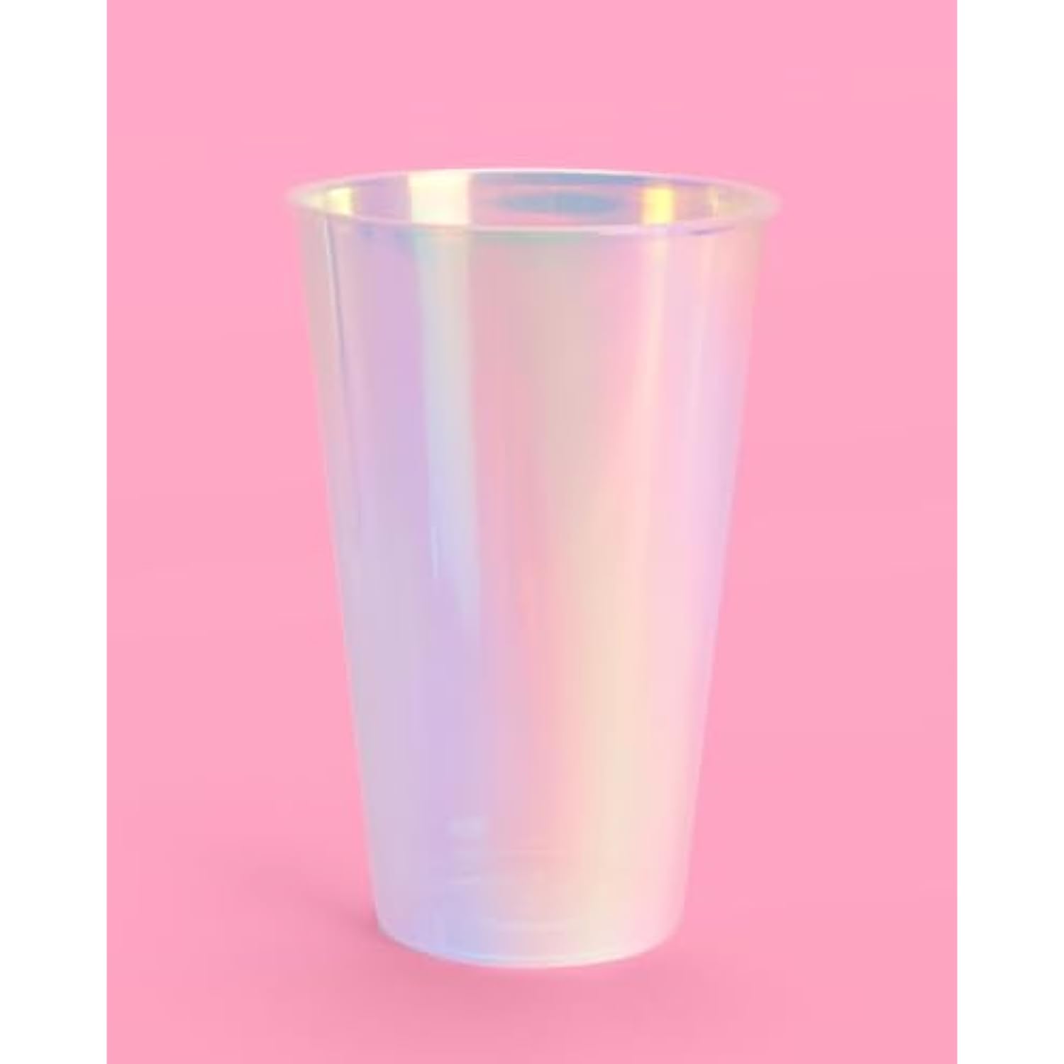 Party Decorations Iridescent Plastic Cups - 16 Disposable 16 Oz Cups | Bachelorette Party Cups, Birthday Party Supplies, Drinkware Favors, Disco Rave Decor