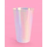 Party Decorations Iridescent Plastic Cups - 16 Disposable 16 Oz Cups | Bachelorette Party Cups, Birthday Party Supplies, Drinkware Favors, Disco Rave Decor
