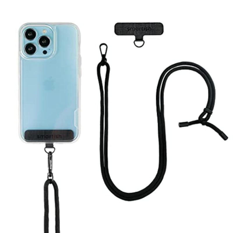 Phone Lanyard - Case Clinger - Universal Iphone Holder W/Detachable Crossbody Shoulder Neck Strap Gift For Women/Girls For Phone Cases Iphone, Galaxy, Pixel- Adjustable Black Rope Strap