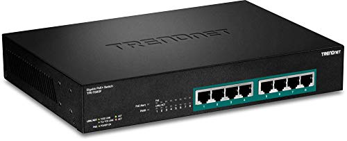 8-Port Gigabit Full Power Poe+ Switch, 8 X Gigabit Poe+ Ports, 240W Power Budget, 16Gbps Switching Capacity, Rack Mountable, Ethernet Network Switch, Metal, Protection, Tpe-Tg80F