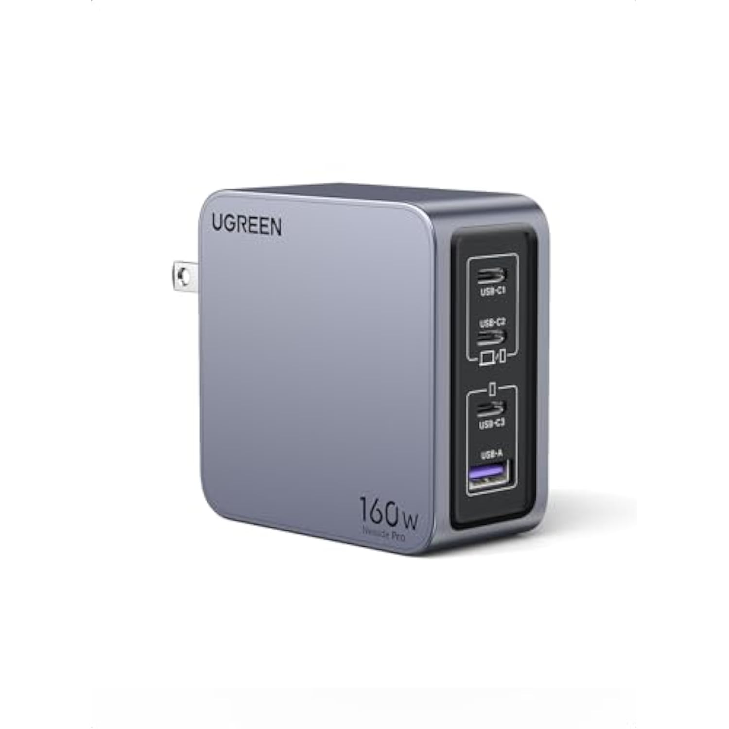 UGREEN Nexode Pro 160W GaN USB C Laptop Charger, 4-Port PD 3.1 PPS Fast Charger for MacBook Pro, Pixelbook, Dell XPS, iPad Pro, iPhone 17/16/15 Series, Galaxy S25/S24, Pixel 10/9, Steam Deck