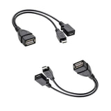 2-In-1 Micro Usb To Usb Adapter (Otg Cable + Power Cable)