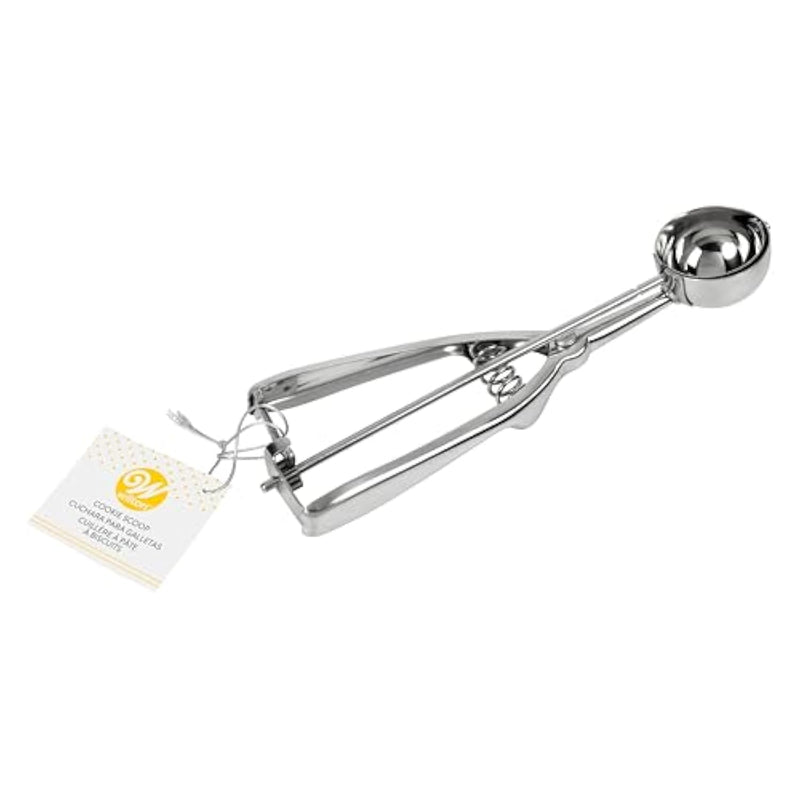 Wilton Cookie Scoop - Keep Cookies Uniform in Size and Shape with Help from The Easy-To-Use Small Stainless Steel Cookie Scoop, Silver, 4 Teaspoon Capacity