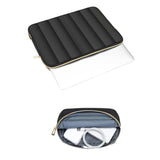 MOSISO 13-14 inch Laptop Case, 13.3 inch Puffy Laptop Sleeve Compatible with MacBook Air 13 13.6 M3 M2 M1/Pro 13/Pro 14, HP, Dell, ASUS, Lenovo, Vertical Rectangle Carrying Bag with Small Case, Black