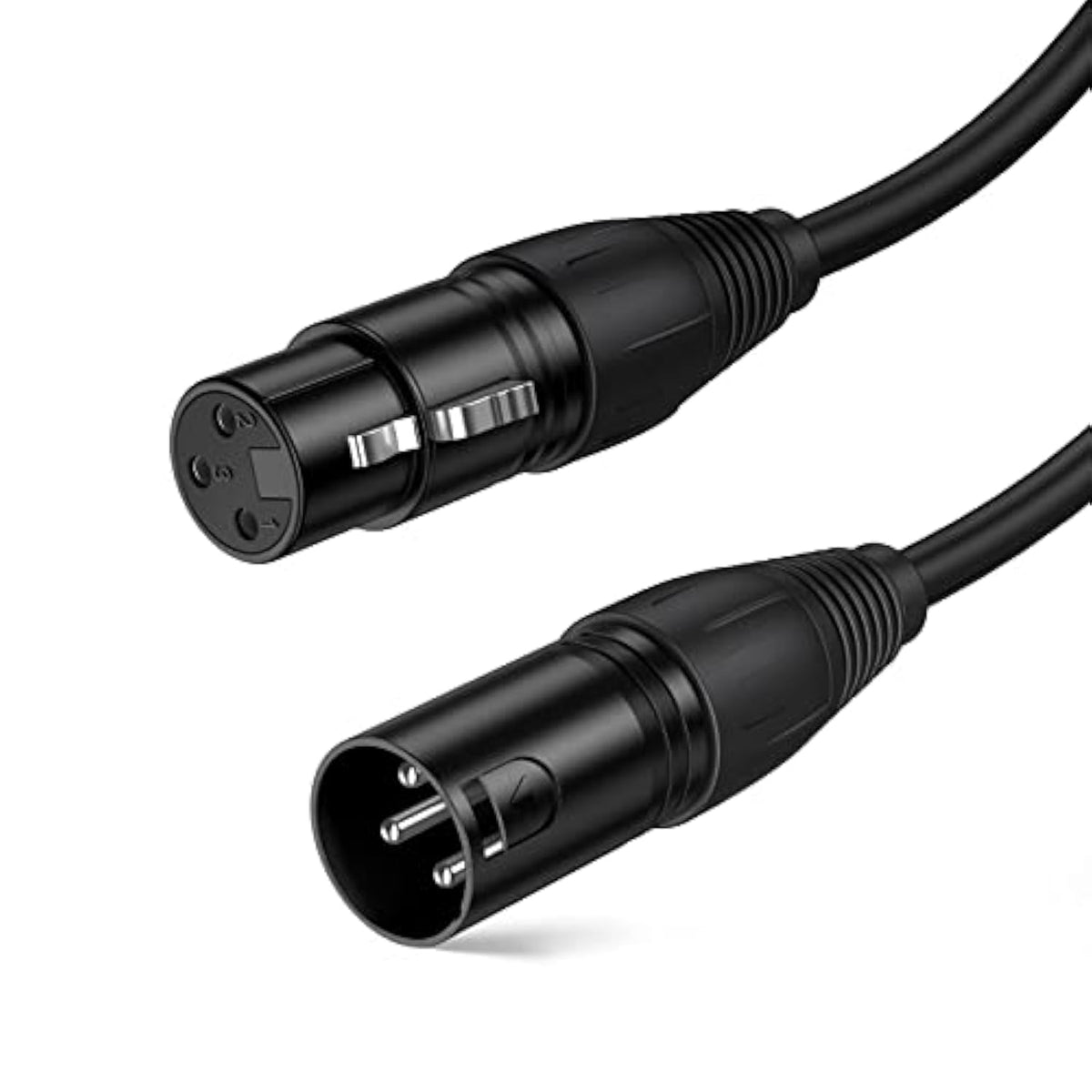 CableCreation XLR to XLR Cable 6FT, X LR Male to X LR Female Microphone Cable, Balanced 3 PIN Compatible with Shure SM Microphone, Behringer, Speaker Systems, Radio Station and More, Black