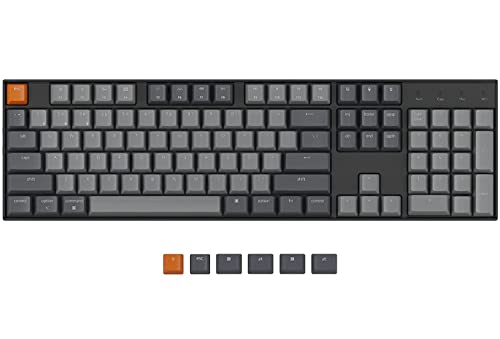 K10 Wireless Mechanical Gaming Keyboard, Hot-Swappable 104 Keys Full Size Gateron G Pro Brown Switch, White Led Backlight Usb-C Wired Bluetooth Professional Office Keyboard For Mac/Windows