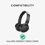 kwmobile Ear Pads Compatible with Sony MDR-XB450AP / XB550 / XB650 Earpads - 2X Replacement for Headphones - Black
