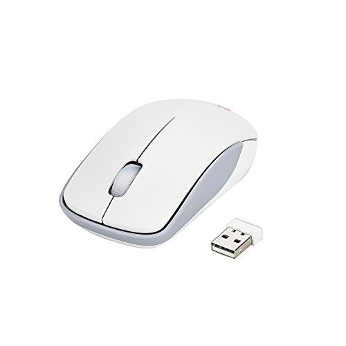 Mcsaite 2.4G Slim Wireless Mouse With Nano Receiver (White)