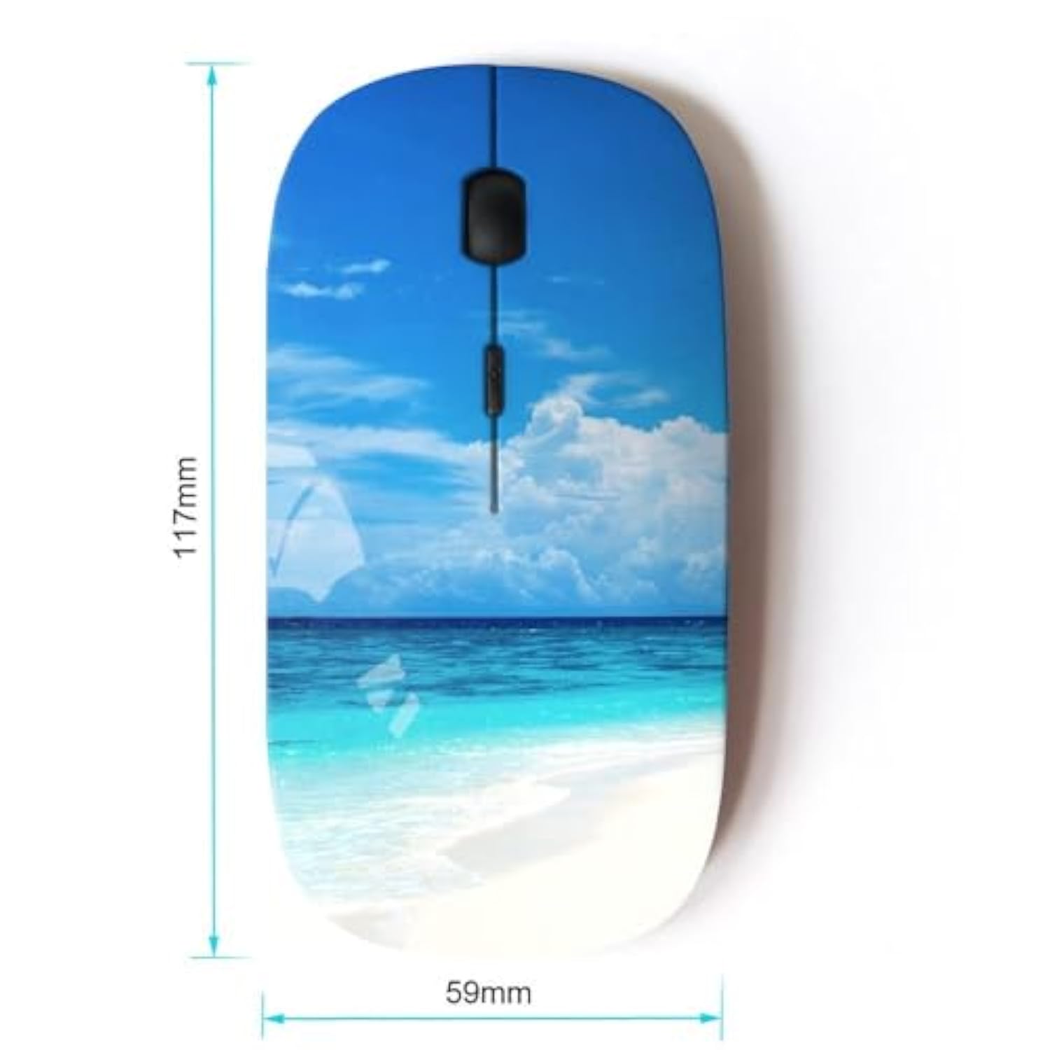 [ Optical 2.4G Wireless Mouse ] Caribbean White Sand Paradise Beach