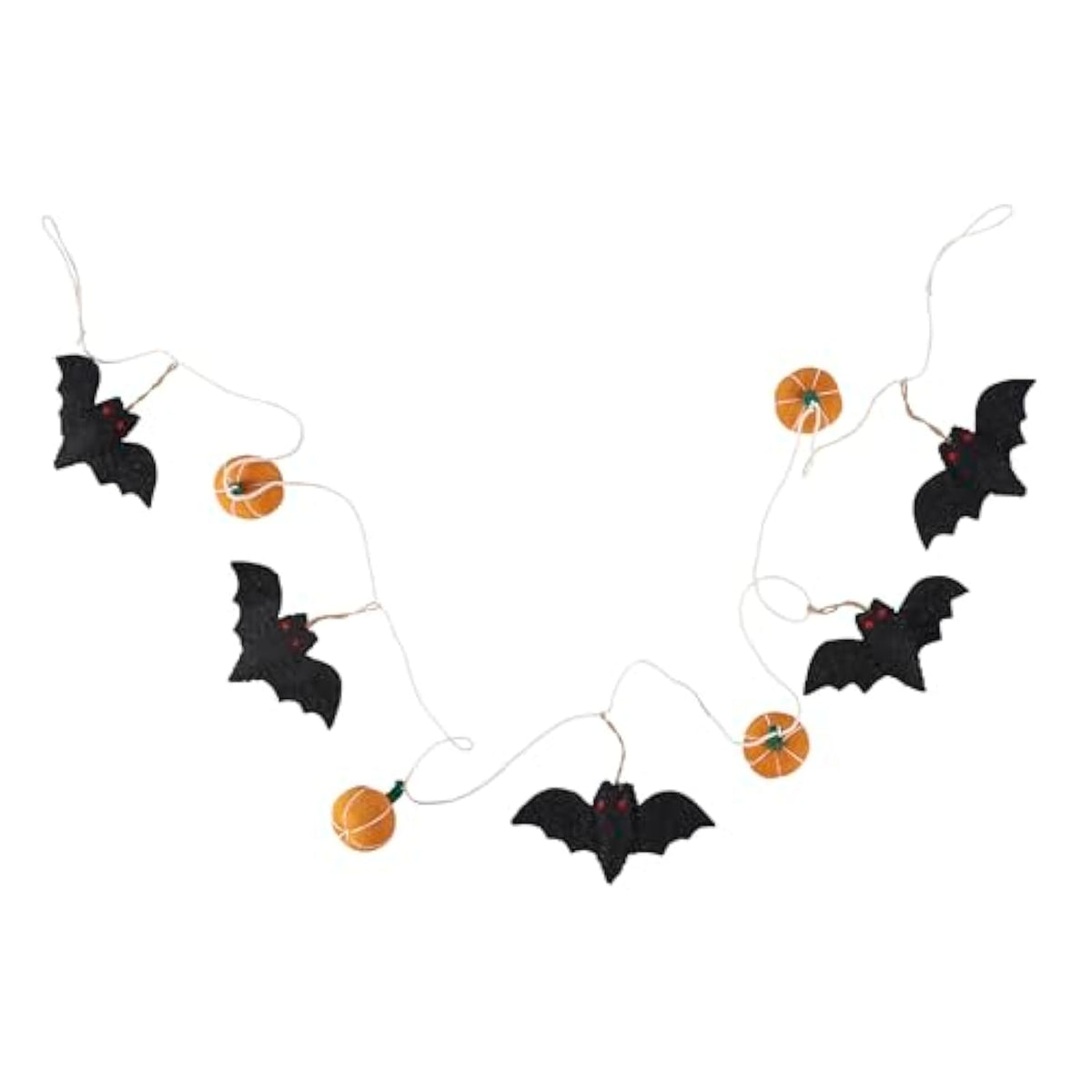 Primitives by Kathy 72" Halloween Felt Garland - Bats & Pumpkins Seasonal Home Decor