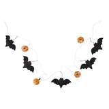 Primitives by Kathy 72" Halloween Felt Garland - Bats & Pumpkins Seasonal Home Decor