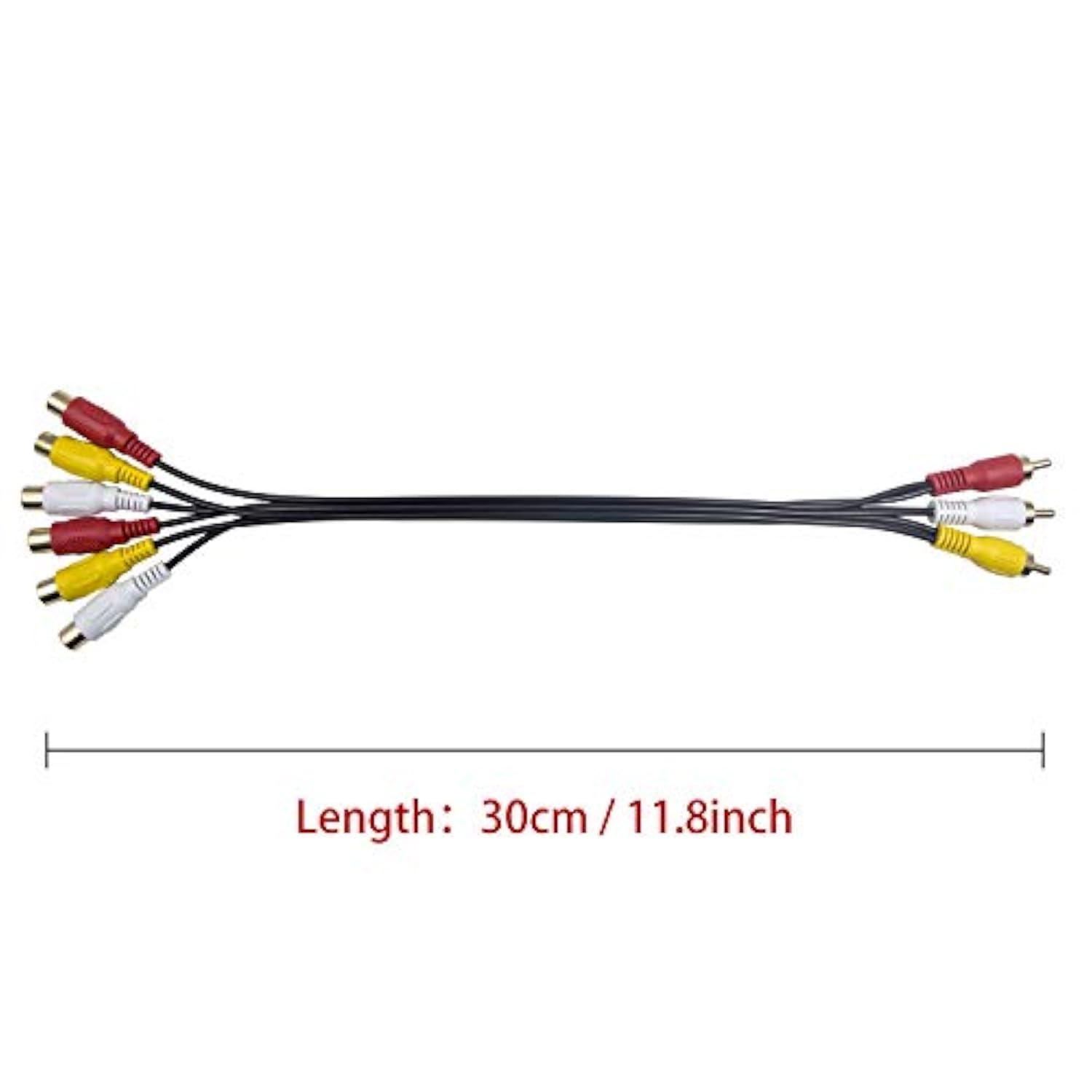 Rca Splitter Cable, Av Splitter 3 Rca Male Jack To 6 Rca Female Plug Rca Y Spl