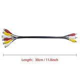 Rca Splitter Cable, Av Splitter 3 Rca Male Jack To 6 Rca Female Plug Rca Y Spl