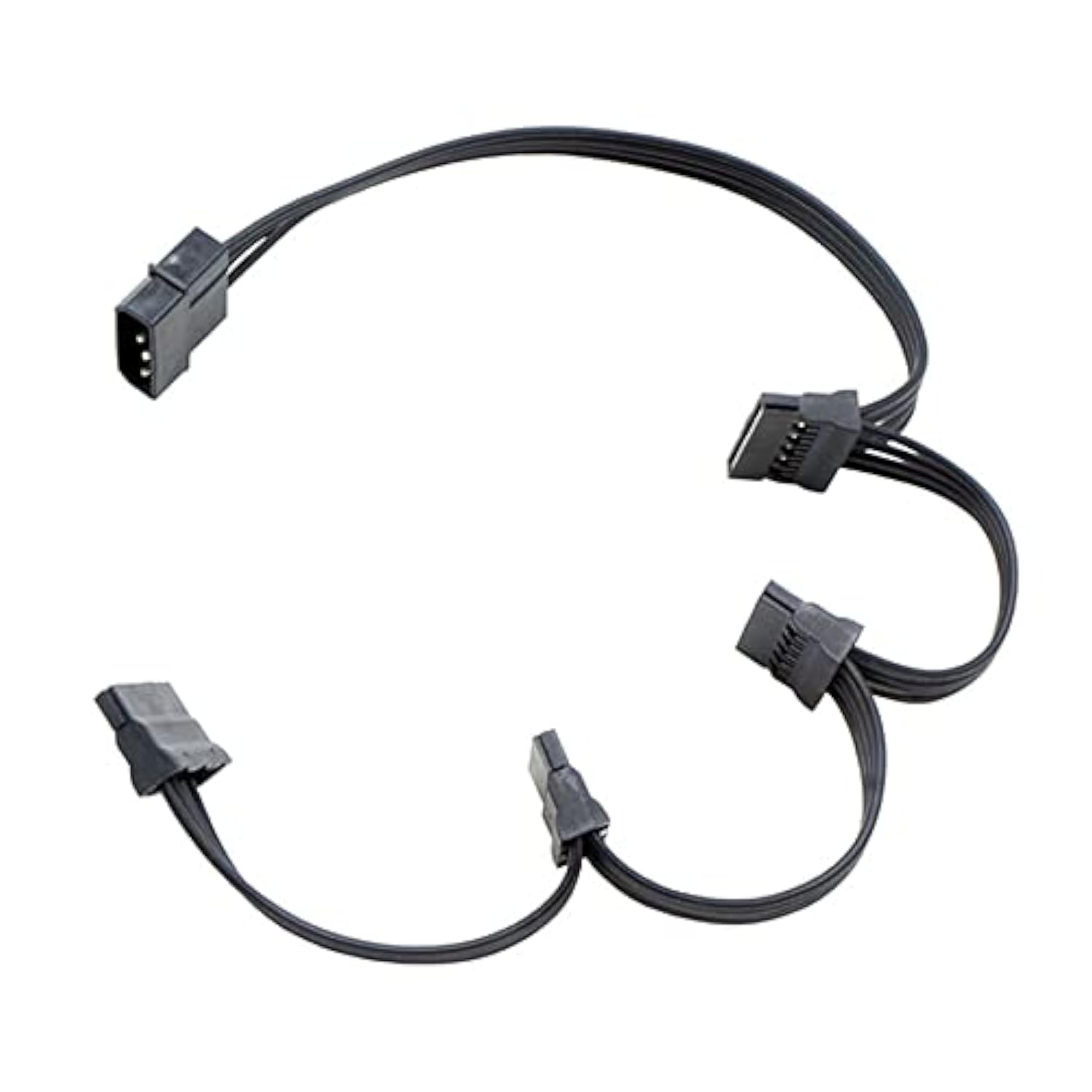 Molex 4 Pin Male To Sata Female Power Supply Cable, 15 Pin Sata Power Splitter