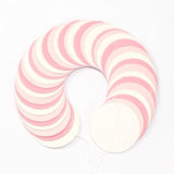 Light Pink & White Garland - 52Ft Blush Streamers for Birthday & Showers