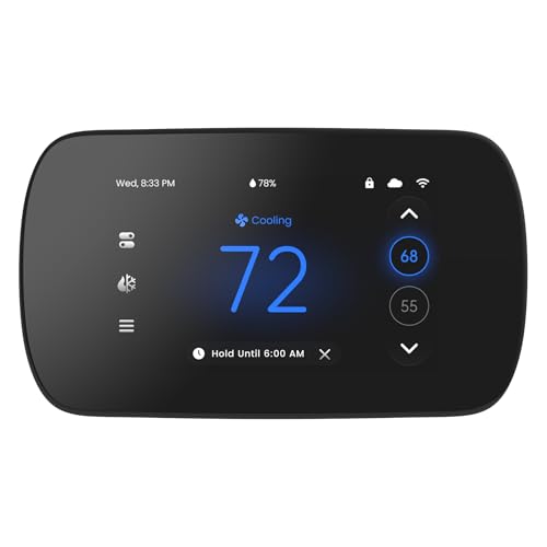 Smart Thermostat For House, 4.3 Inches Wifi Thermostat Compatible With Alexa And Google Assistant, 7Day X 8Period Programmable Control Programmable, C-Wire Required