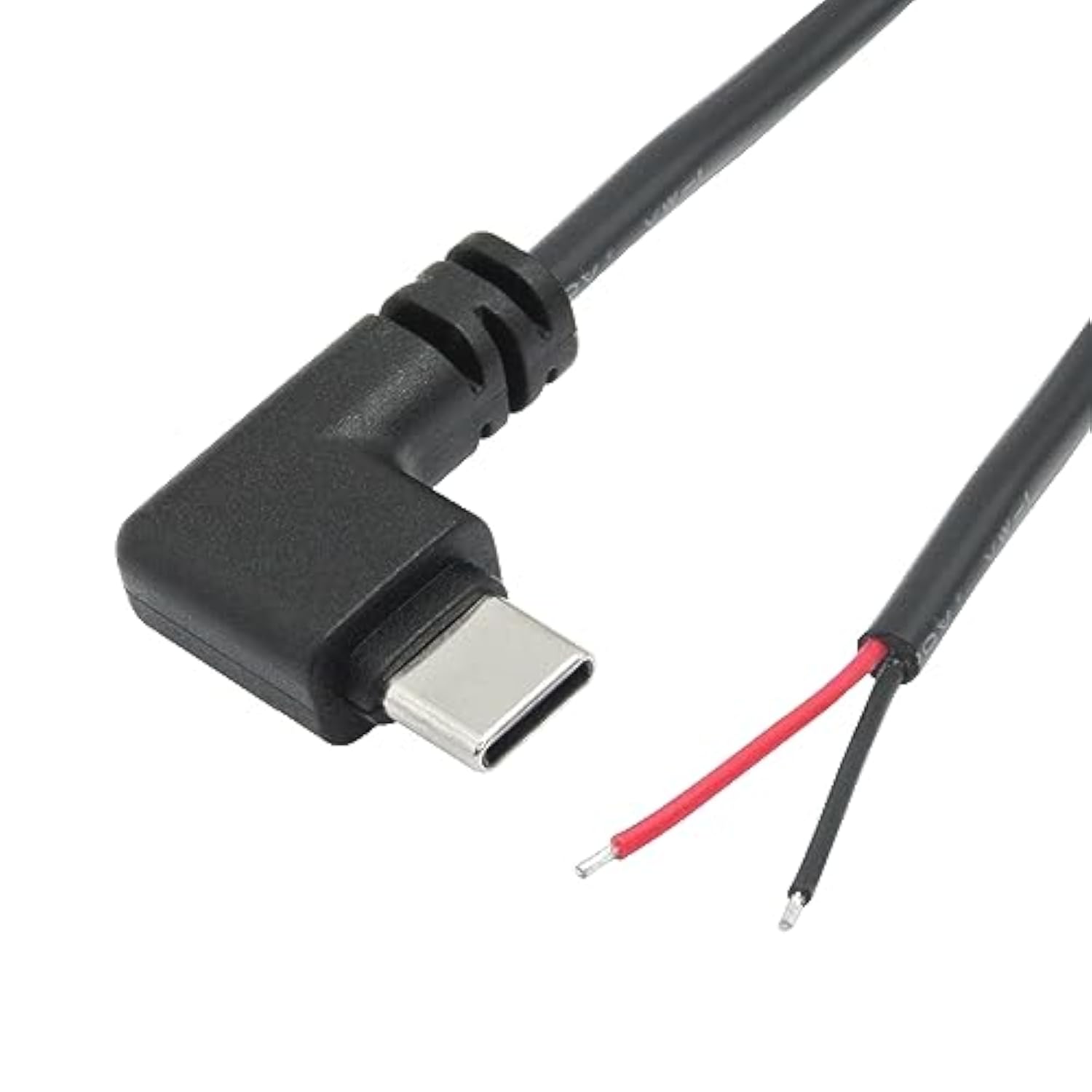 Right Angle Usb C To 2 Pin Bare Wire Open End Wire 1M/3Ft, 90 Degree Usb Type