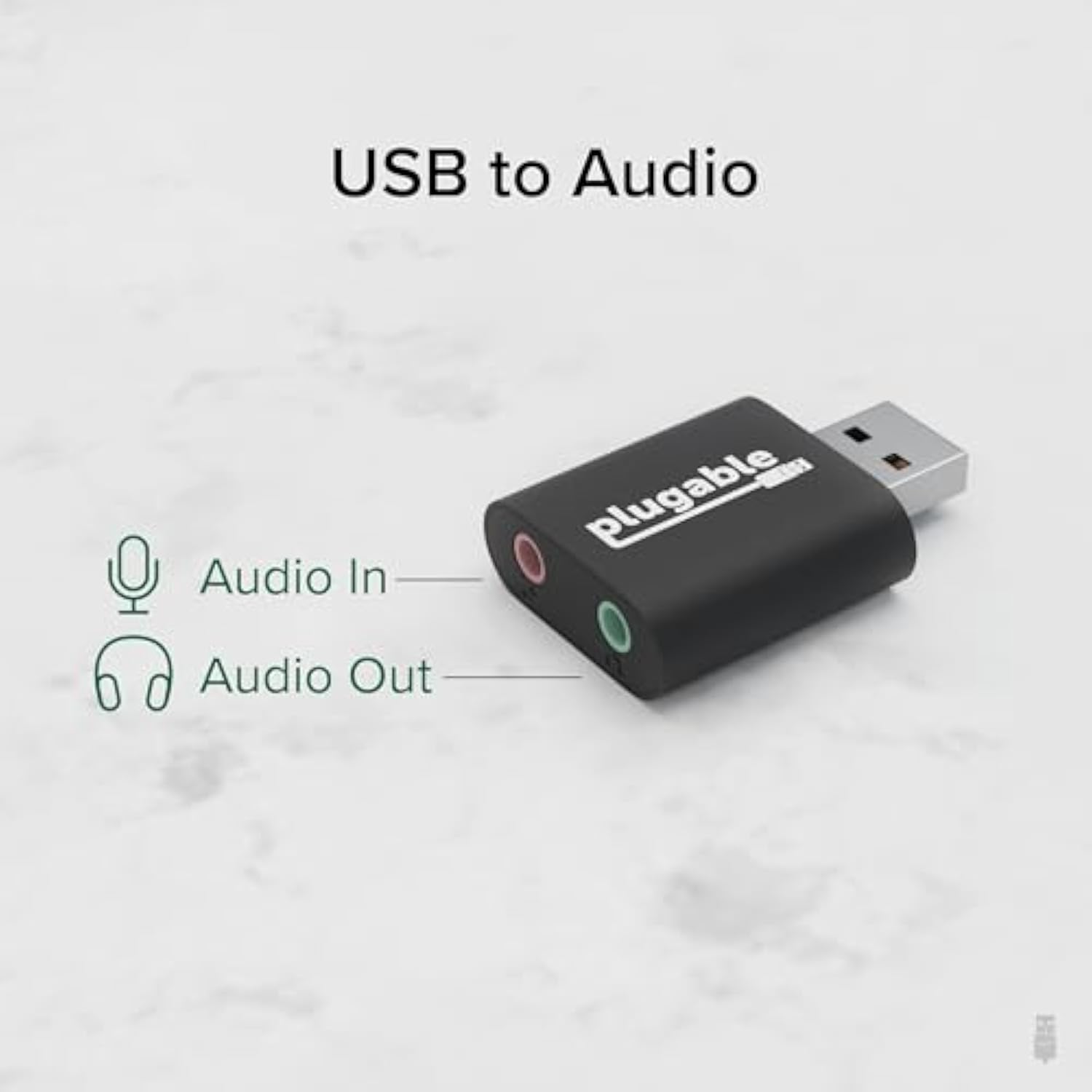 Usb Audio Adapter With 3.5Mm Speaker-Headphone And Microphone Jack, Add An External Stereo Sound Card To Any Pc, Compatible With Windows, Mac, And Linux - Driverless