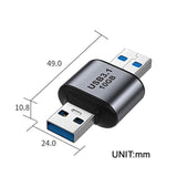 Usb 10Gbps Adapter,Usb 3.0/3.1 Type A Male To Male Data Power Adapter For Lapt