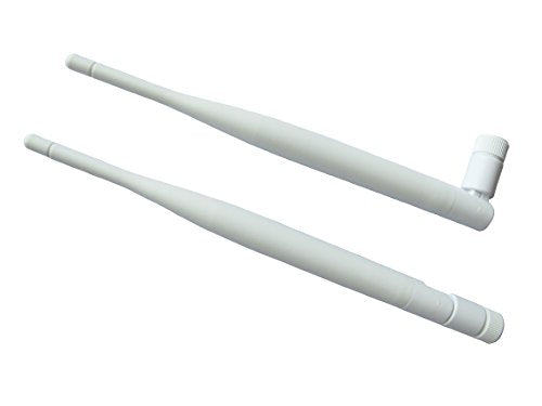 2 Pcs 2.4Ghz 5Dbi Omni Wifi Booster Sma Male Antenna White Color For Wireless Router 8Inch 20Cm