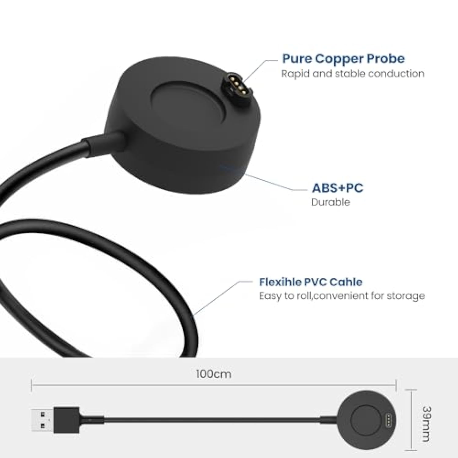 2-Pack Charger Compatible With Garmin Forerunner 165/Forerunner 55/Forerunner 570 970/Forerunner 955 965 Charger, Replacement Charging Cradle Dock For Garmin Forerunner 165 55 955 965 970 570