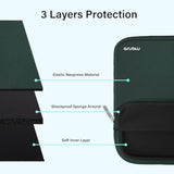 MOSISO Laptop Case 13-14 inch, 13.3 inch Laptop Sleeve Bag Compatible with MacBook Air 13.6/Pro 13/Pro 14, HP Dell ASUS Lenovo Notebook, Neoprene Carrying Case with Horizontal Pocket, Emerald Green