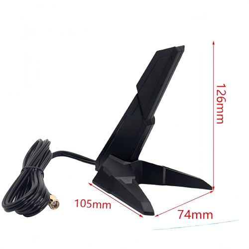 External Rp-Sma Antenna Wifi 6E Tri-Band 2.4Ghz/5Ghz/6Ghz With 3.94Ft Extension Cable Magnetic Base Compatible With Asus Rog Strix/Maximus/Proart/Tuf Gaming Motherboards And 2T2R Wifi Cards