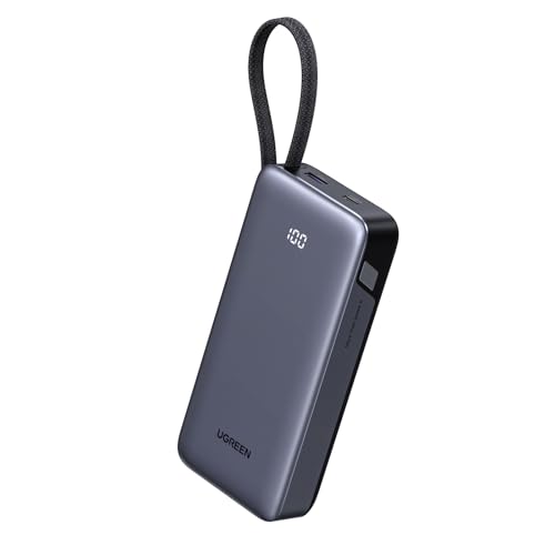 Nexode Power Bank 20000Mah 45W With Built-In Cable, Fast Charging Portable Charger For Iphone 17 Pro/Samsung S25 Ultra/Ipad Pro, 3-Port External Battery Pack With Digital Display, Travel Ready