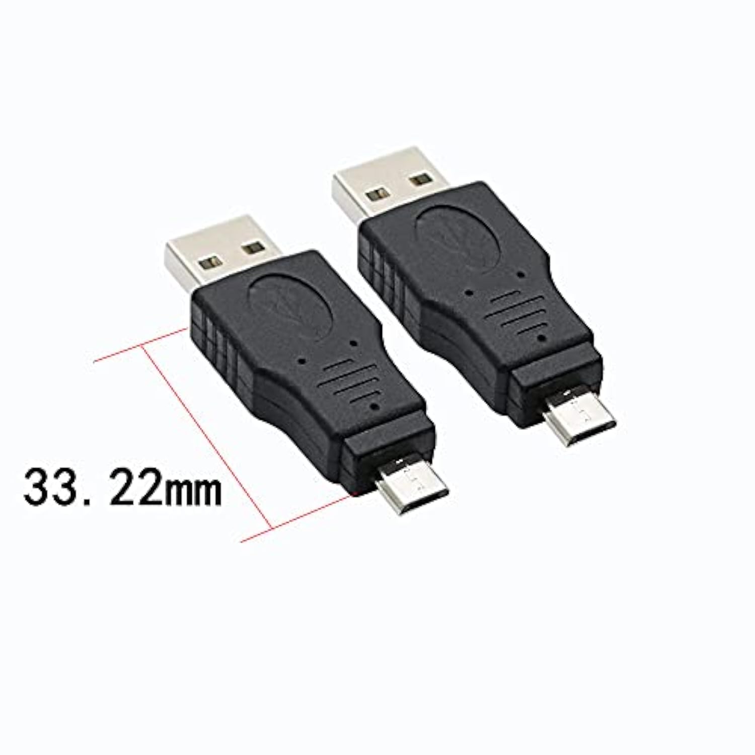 Usb 2.0 Adapter A Male To Micro Male Black (3 Pack) Usb A Male To Micro Male A