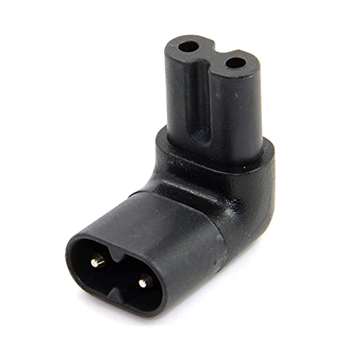 IEC 320 C8 to C7 Plug AC Power 90 Degree Right Angled Connectors Adapter