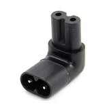 IEC 320 C8 to C7 Plug AC Power 90 Degree Right Angled Connectors Adapter