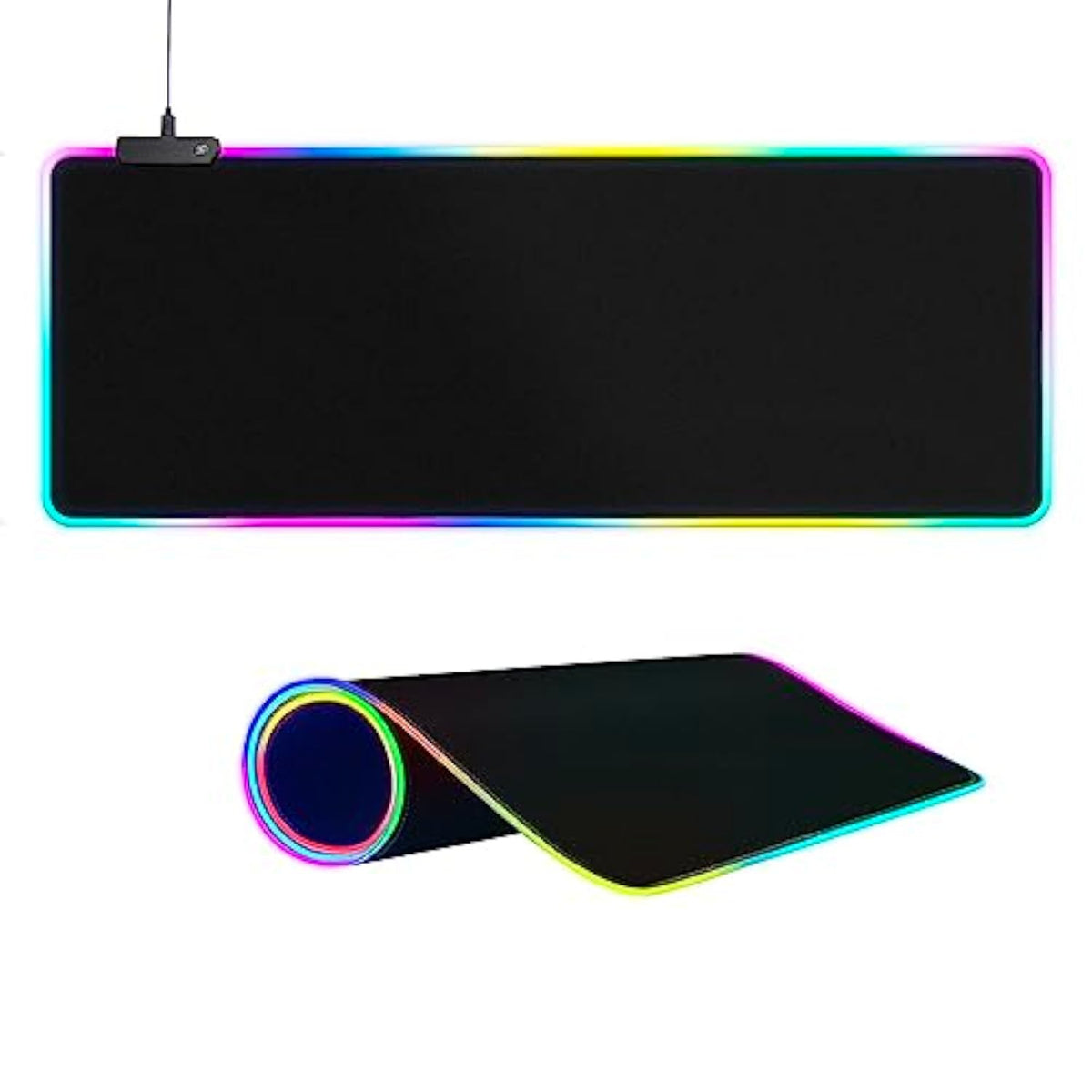Large Rgb Gaming Mouse Pad 15 Light Modes Touch Control Extended Soft Computer Keyboard Mat Nonslip Rubber Base For Gamer Esports Pros 31.5X11.8