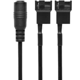 Crj Dc Plug To Dual Pc Fan Power Adapter Cable - 12-Inch (30Cm) - Power Two 3-Pin & 4-Pin Computer Cooling Fans With A Dc Power Supply