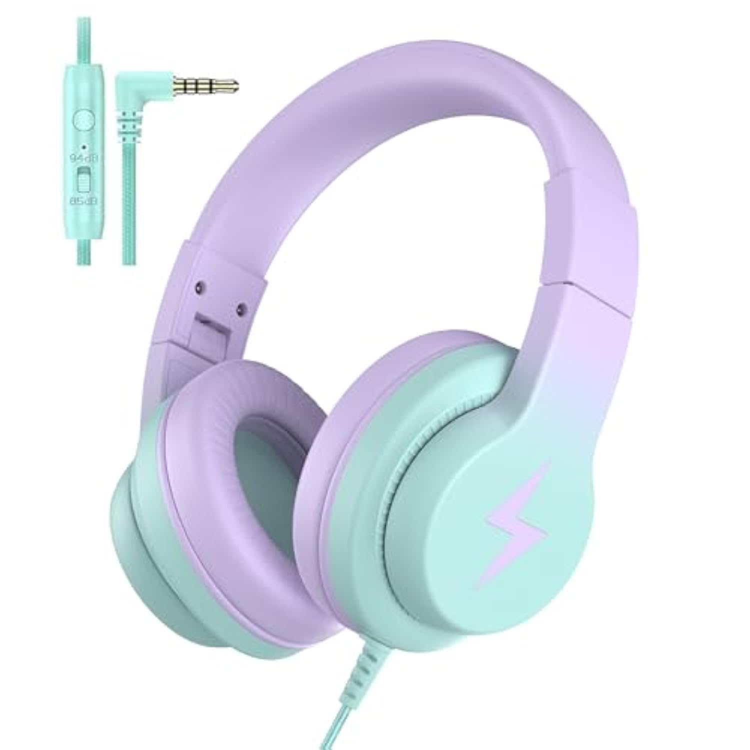 Kids Headphones, Wired Headphones For Kids Over Ear With Microphone, 85/94Db V