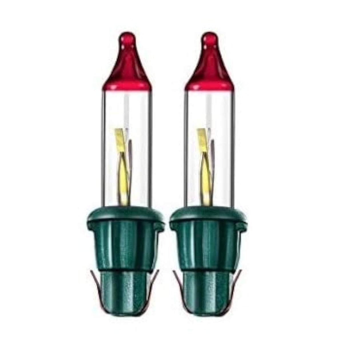 2 Style A Flashers, Mini Bulb 2.5 Volt V .425 Watt W Clear Glass Incandescent Indoor Outdoor Bulbs Christmas Tree Lights