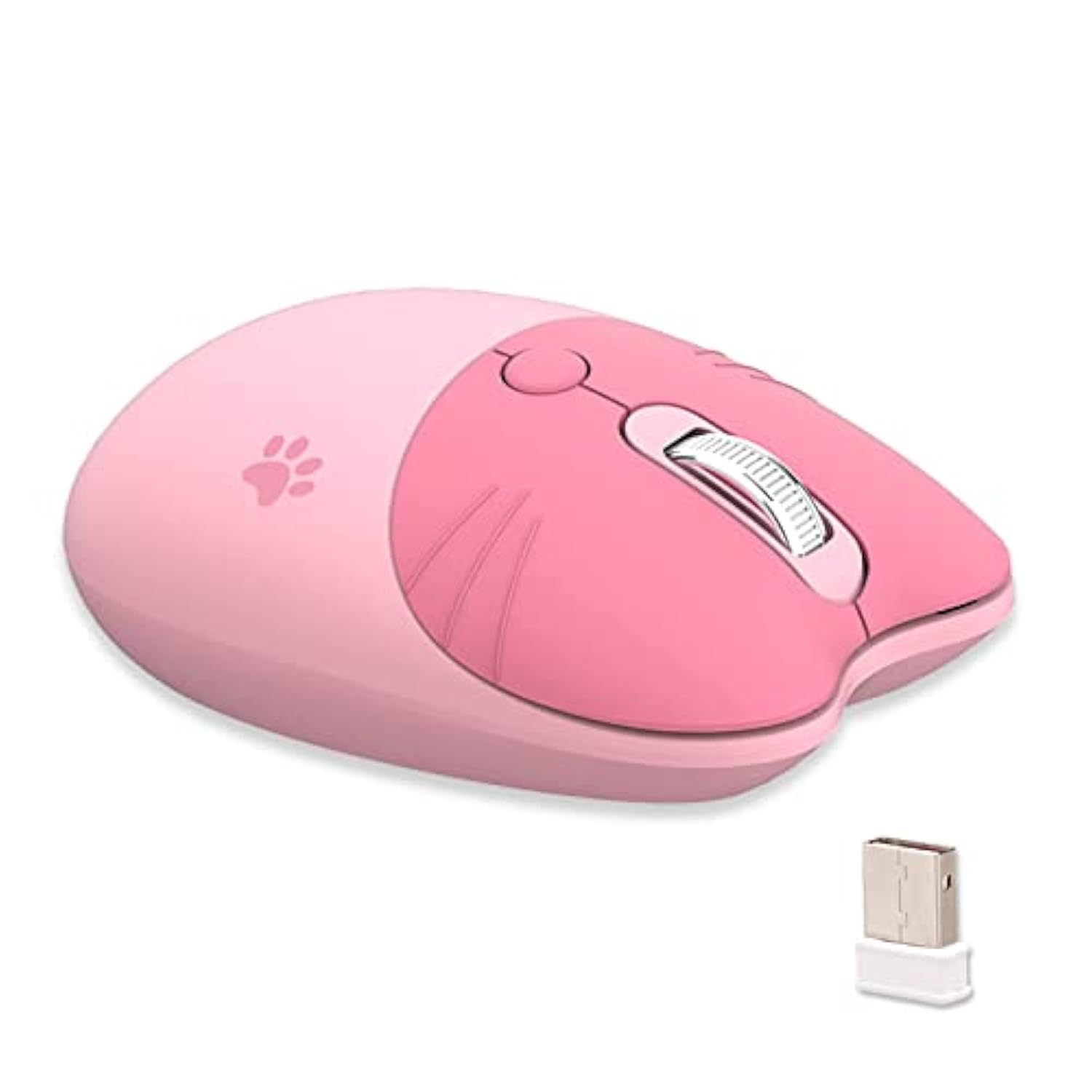 Cute Cat Wireless Mouse, Silent Mouse, 2.4G Wireless Mice, Candy Colors, Kawai