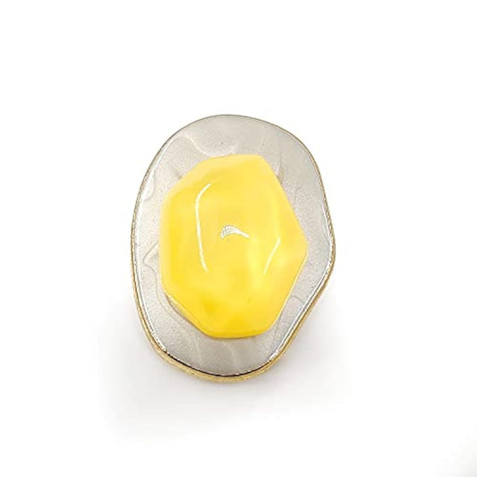 Metal Base Fried Egg Shape Sewing Shank Buttons 20 Pcs - 23Mm, 7/8"