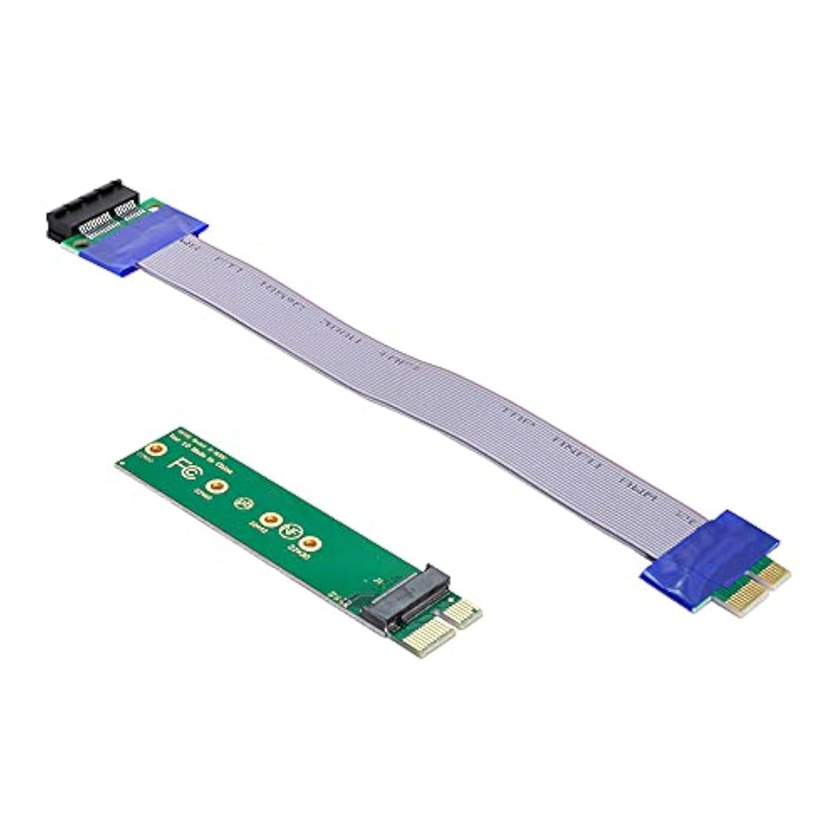 Xiwai NGFF M-Key NVME AHCI SSD to PCI-E 3.0 1x x1 Vertical Adapter with Cable