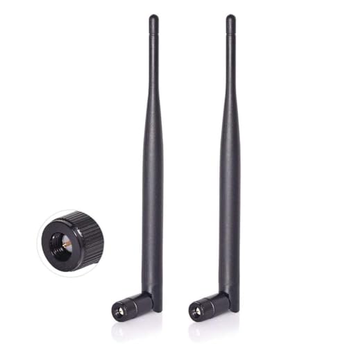Dual Band Wifi 2.4Ghz 5Ghz 5.8Ghz 6Dbi Sma Male Antenna (2-Pack) For Wireless Vedio Security Ip Camera Recorder Surveillance Recorder Truck Trailer Rear View Backup Camera Reversing Monitor