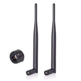 Dual Band Wifi 2.4Ghz 5Ghz 5.8Ghz 6Dbi Sma Male Antenna (2-Pack) For Wireless Vedio Security Ip Camera Recorder Surveillance Recorder Truck Trailer Rear View Backup Camera Reversing Monitor
