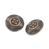 12 Pieces Rosette Pattern Metal Shank Buttons. 23Mm (7/8 Inch) (Antiqu