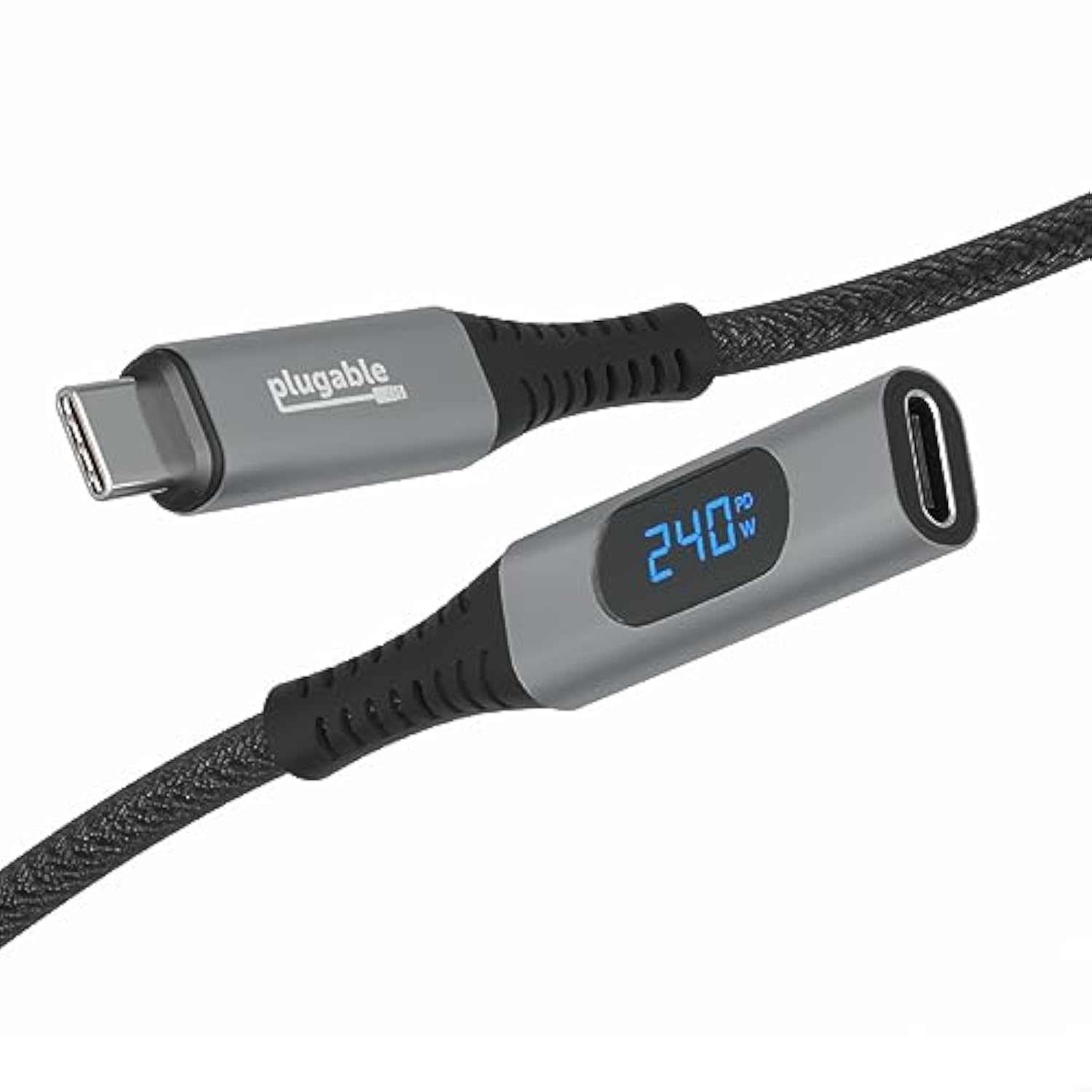 Usb C Extension Cable 3.3 Ft, Digital Power Meter Tester For Monitoring Usb-C