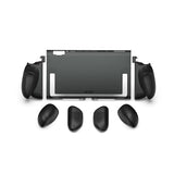 by & Co. FissionGrip: Dockable Split Protective Case for Nintendo Switch 2 (2025), Slim PC Shell with Detachable Grip Cover -Black
