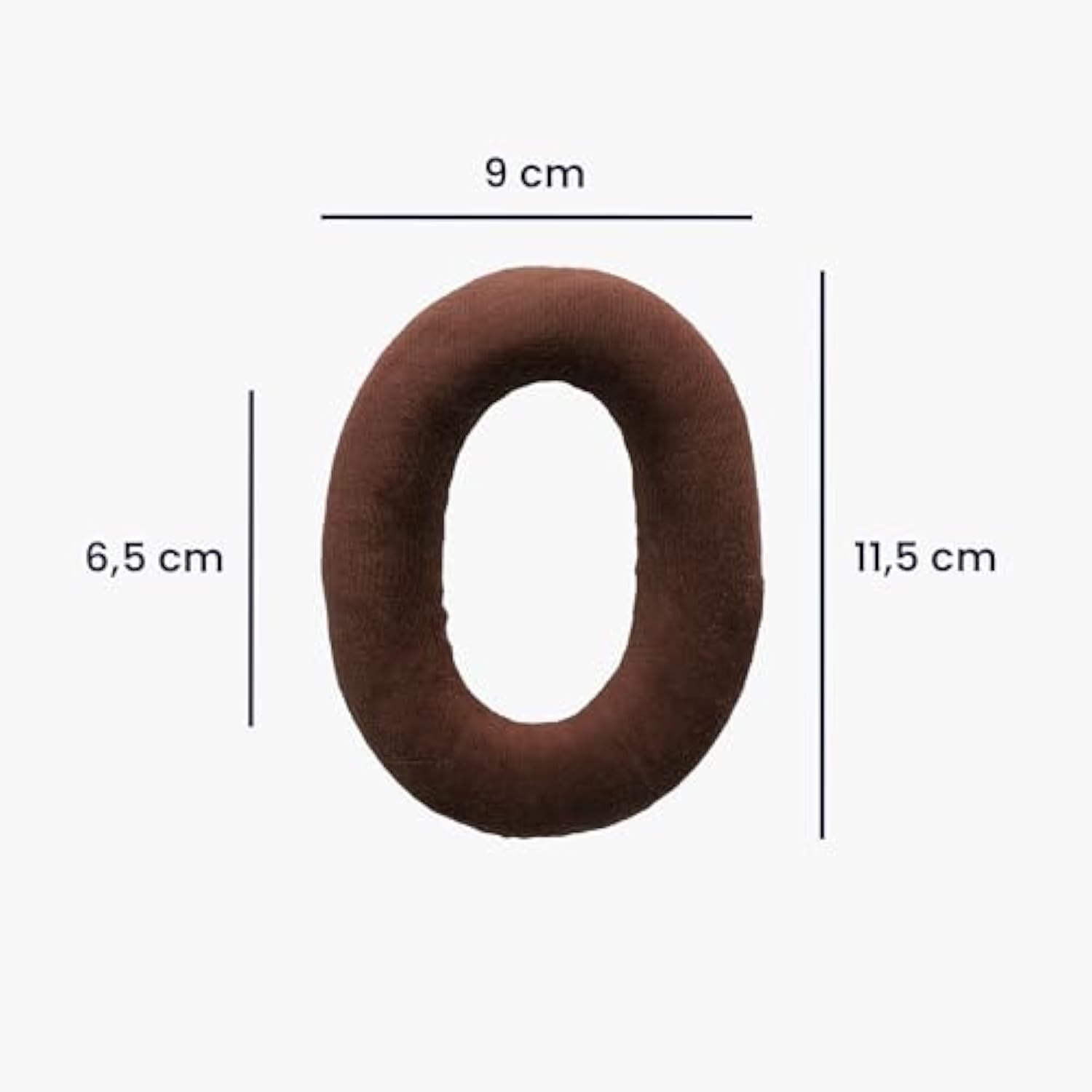 kwmobile 2X Earpad Compatible with Sennheiser HD515 / HD555 / HD595 / HD518 - Replacement Velour Earpad Cushion for Headphones - Brown
