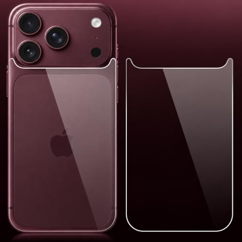 Back Screen Protector for iPhone 17 Pro Max [2-Pack],iPhone 17 Pro Max Back Glass Protector Anti-Fingerprint/Scratch Ultra Thin Rear Protector for