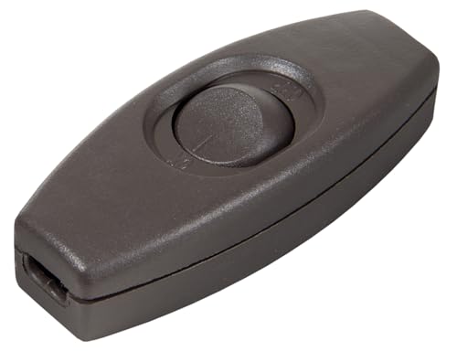 Brown Inline Feed Through Rocker Switch For Spt-1 Lamp Cord