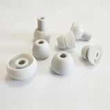 Silicone Replacement Ear Tips For Beats Flex - Double Flange Ear Tips, 8 Pairs - Gray, White